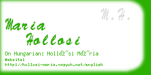 maria hollosi business card